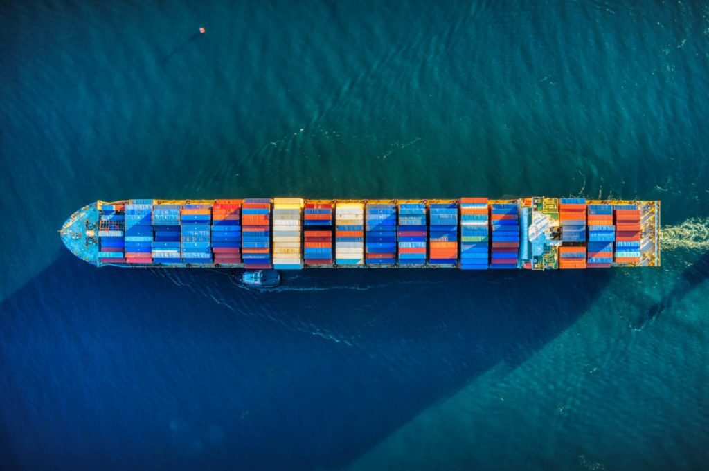 Ship using IoT Shipping Container Tracking devices for smart containers