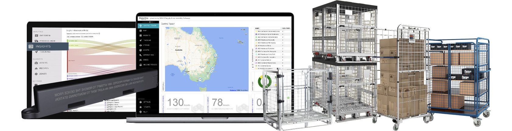 Range of IoT solutions for parcel cage tracking