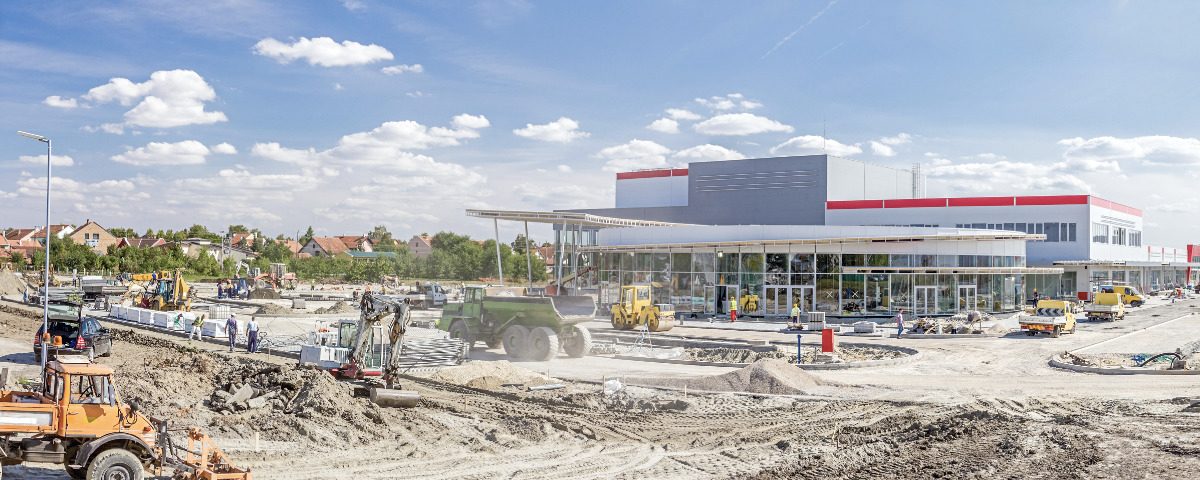 Construction site that uses Inauro's technology to reduce operational risk