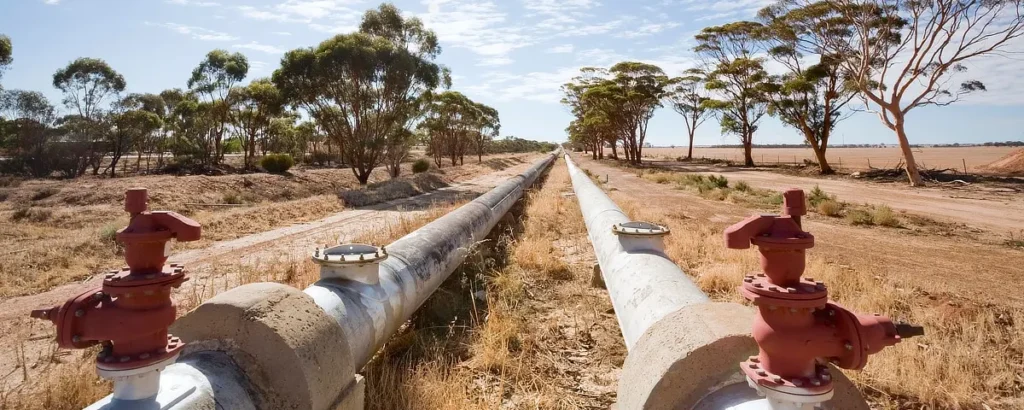 Water pipelines in the middle of the bush using a smart water metering solution